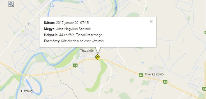 Volán-busz ütközött a 44-esen, az utasok jól vannak