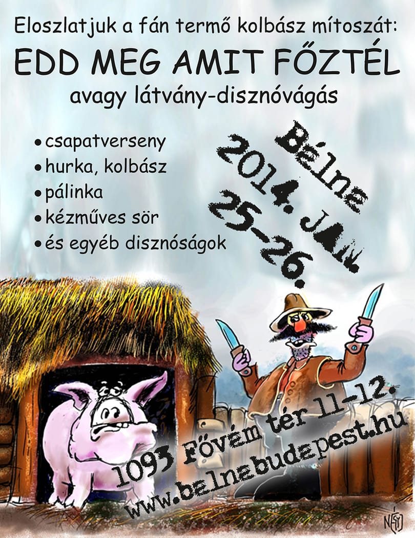 Újabb pesti disznóvágás: 30 állatot dolgoznak fel a Bálna előtt