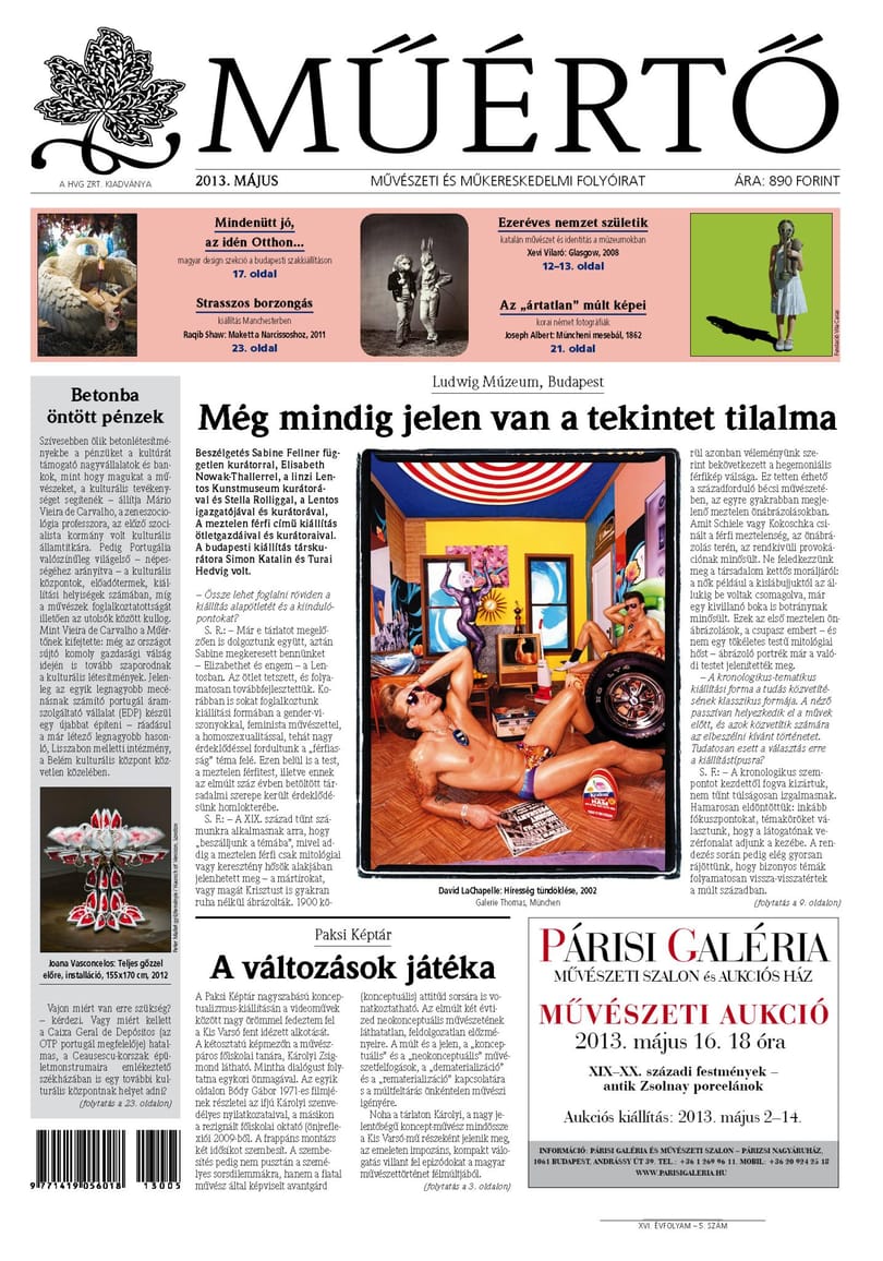 Megjelent a Műértő májusi lapszáma