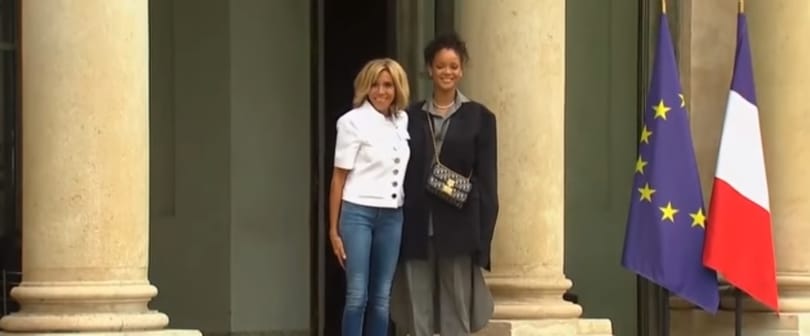 Rihanna találkozott Macronékkal