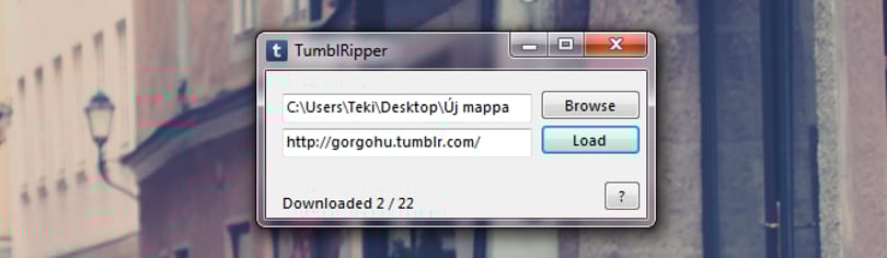 Minden kép letöltése egy Tumblr oldalról, egy kattintással!