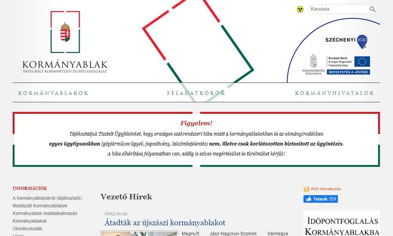 Leállt a Kormányablakokban az informatikai rendszer