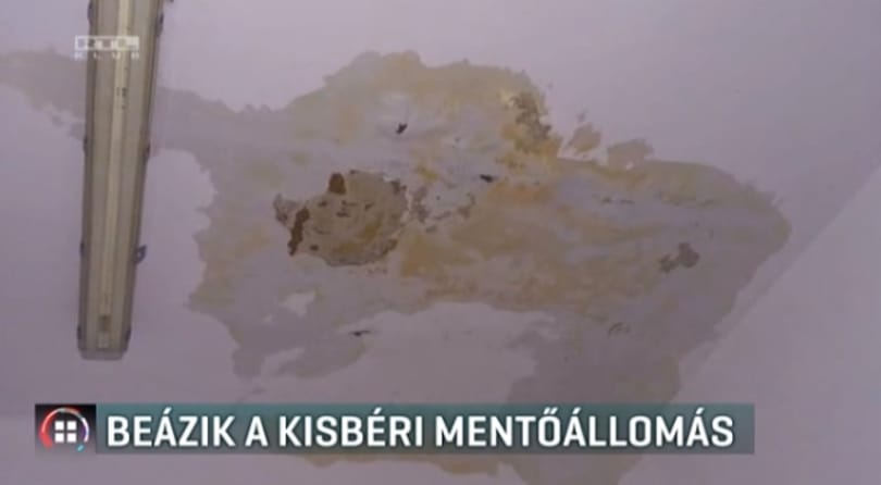 Szétázott a két éve felújított kisbéri mentőállomás egy része