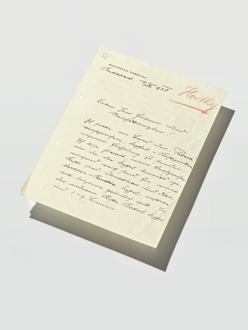 Most megveheti a Horthy által Hitlernek írt levelet