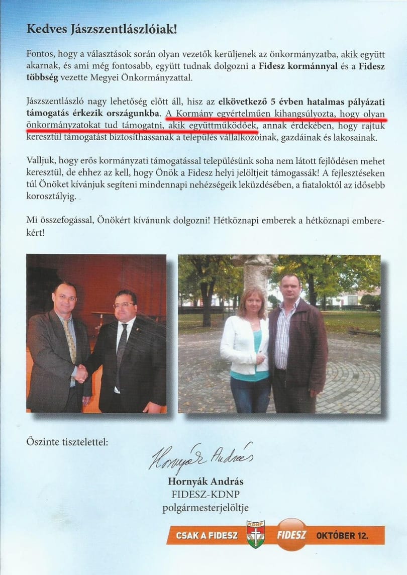 Kósa fenyegetését visszhangozzák a fideszes szórólapok