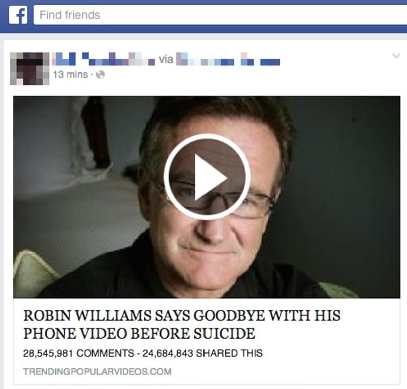Átverés Robin Williams búcsúüzenete