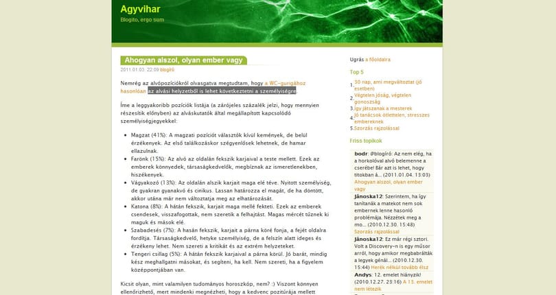 Az alvási helyzetből is lehet következtetni a személyiségre?