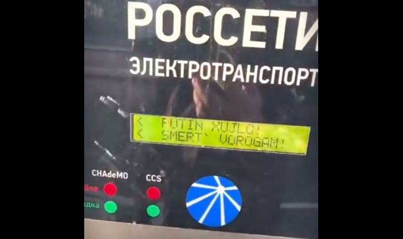 Töltőoszlopon is beszóltak Putyinnak