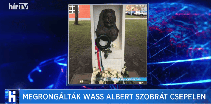 Lehányták Wass Albert szobrát Csepelen