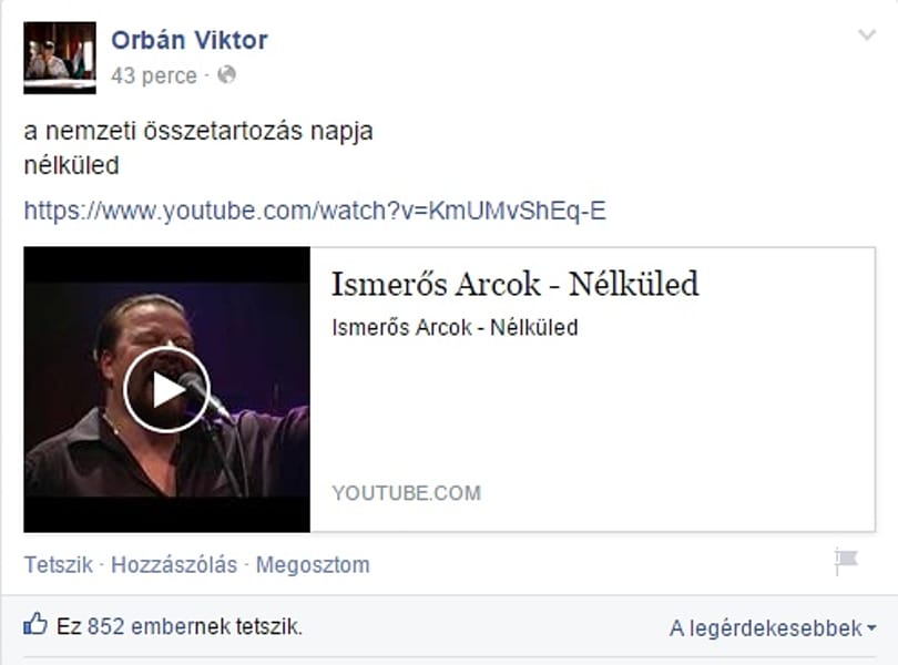 Jobbikos zenekart posztolt Orbán