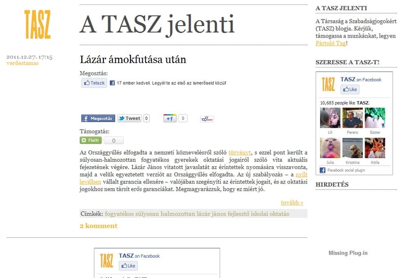 TASZ: A gyógypedagógia helyzete Lázár ámokfutása után