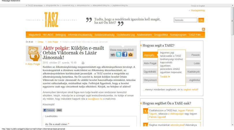 TASZ: nem diszkórazziára van szükség