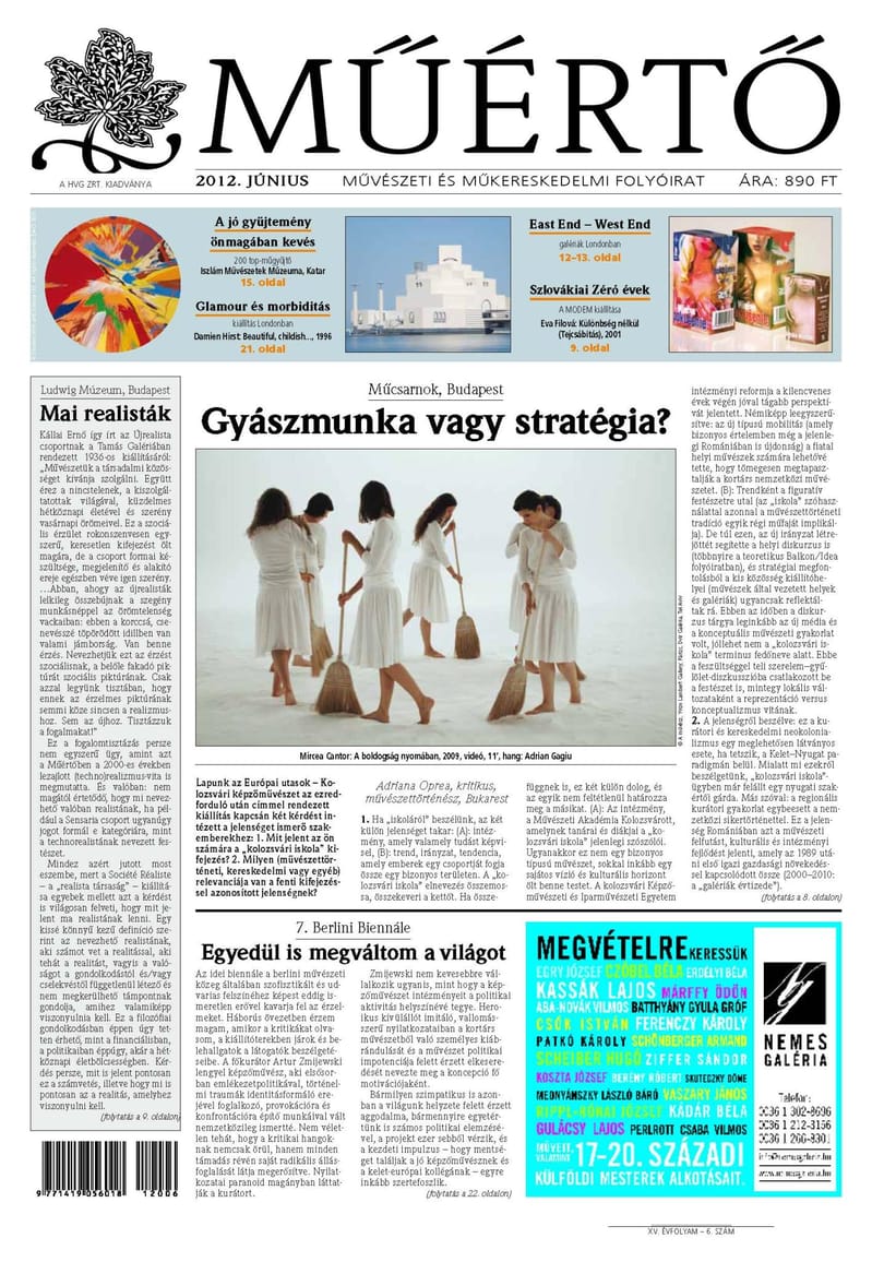 Megjelent a műértő júniusi száma