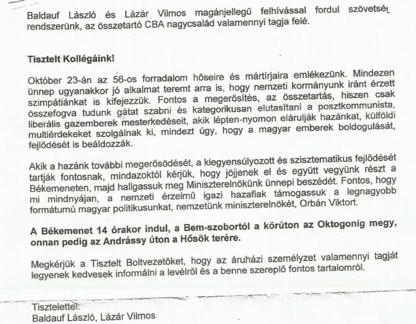 A CBA magyaráz: fontos, de nem kötelező szidni a 