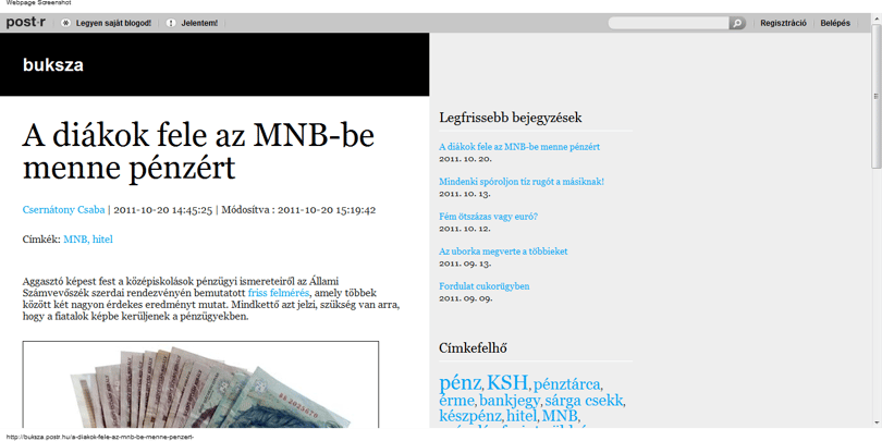 A diákok fele az MNB-be menne lakáshitelért