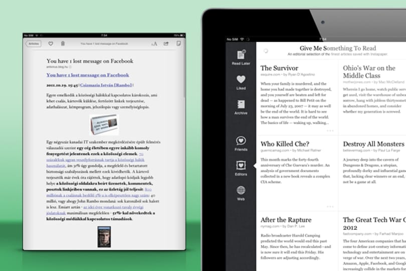 A hét iOS alkalmazása: Instapaper - amit csak később olvasunk el