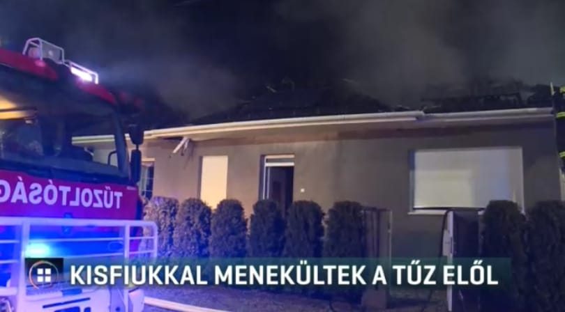 Kisfiukkal menekültek a tűz elől, lakhatatlanná vált a család otthona