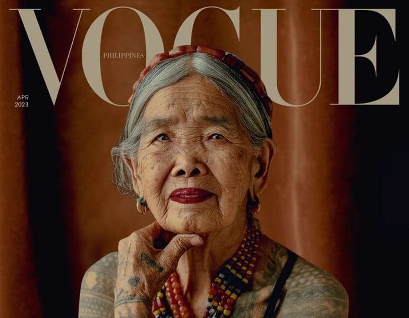 106 éves tetoválóművész mosolyog a Vogue címlapján