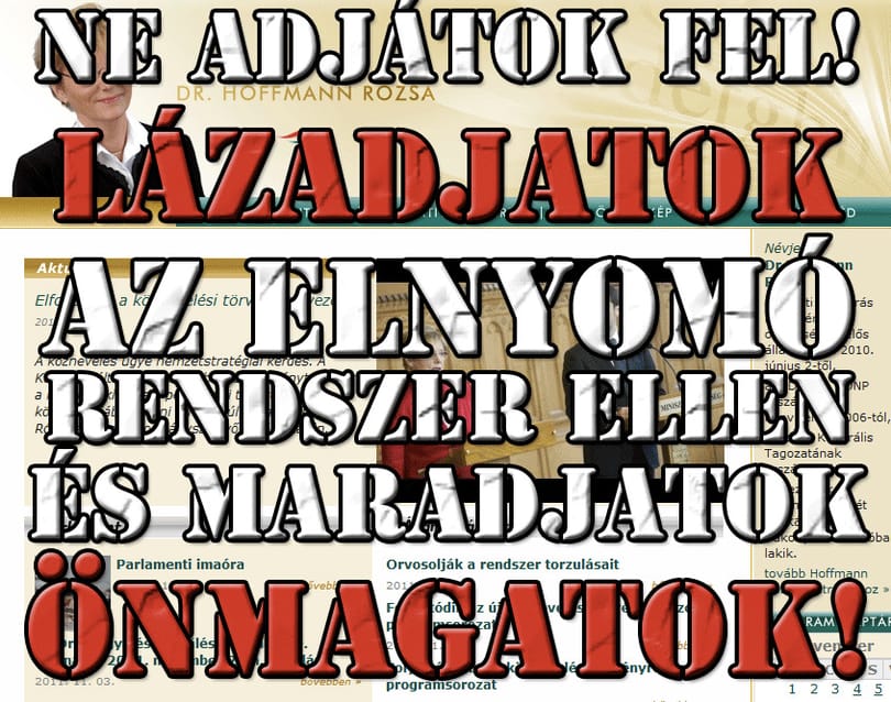 Lelőtték Hoffmann Rózsa weboldalát