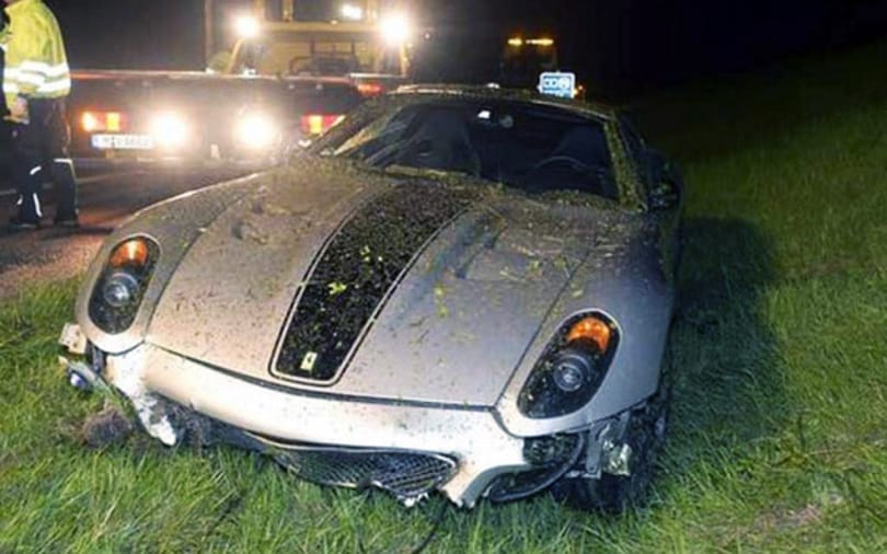 Lezúztak egy Ferrari 599 GTO-t Németországban – fotó