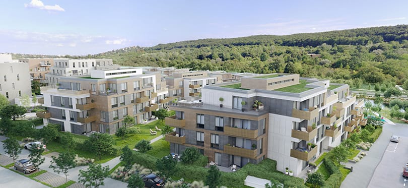 Duplazöld megoldások Újbuda vadonatúj lakóparkjában