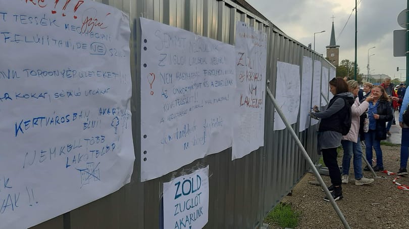 Tüntettek a zuglóiak a 250 milliárdos, főispán alá rendelt NER-beruházás ellen
