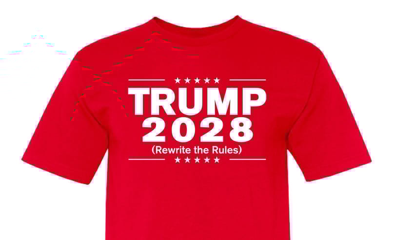 Bár nem is indulhat, mégis árulják már a „Trump 2028”-feliratú pólókat az elnök webshopjában