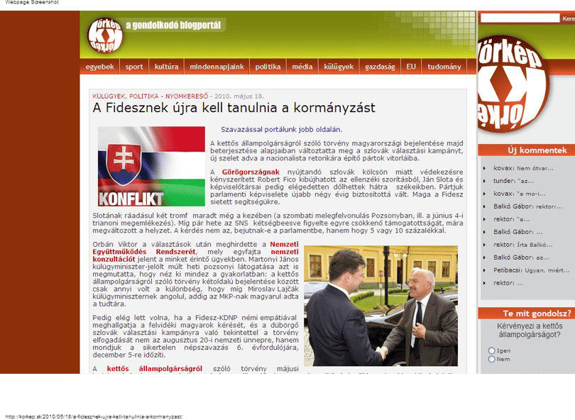 Orbán figyelmen kívül hagyta a szlovákiai magyarok érdekeit? 