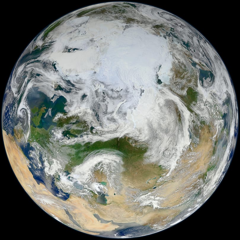 Látványos fotó: NASA-felvétel az Északi-sarkról