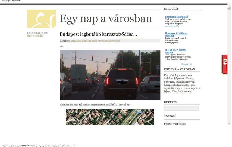 Melyik Budapest legrosszabb útkereszteződése?
