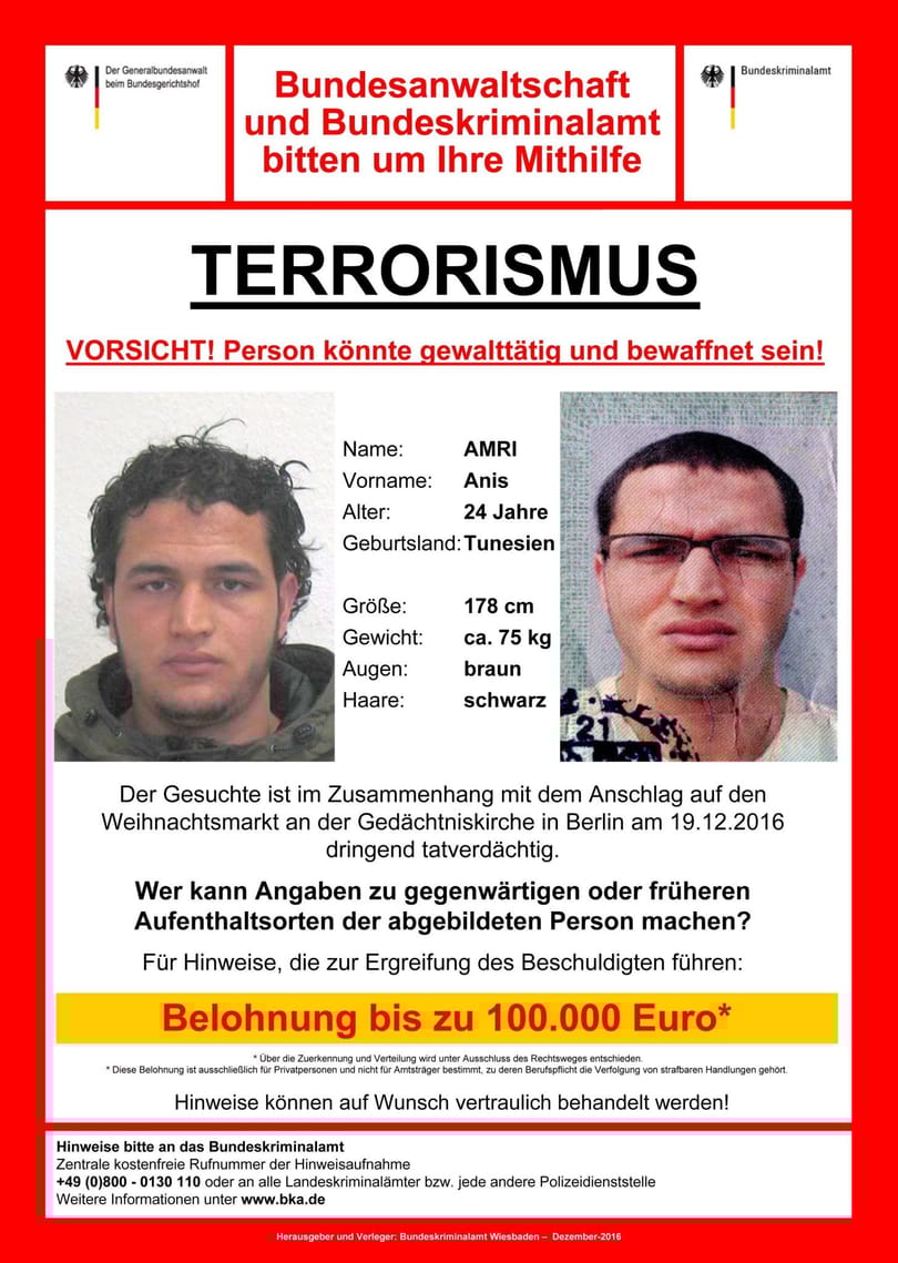 Nem volt ismeretlen a német és az olasz hatóságok számára a berlini merénylet gyanúsítottja