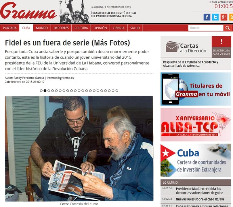 Fidel Castro él, fotók is készültek róla