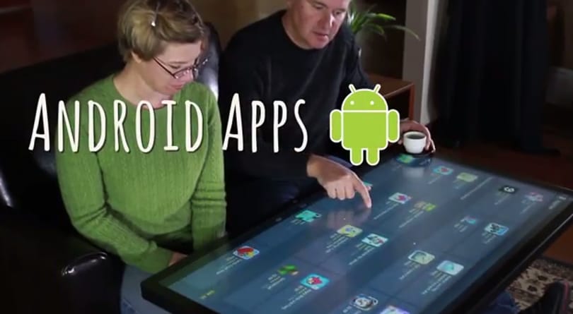 Elképesztő videón a gigantikus androidos asztal