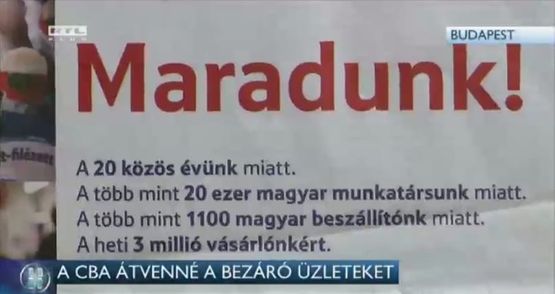 A CBA átvenné a bezárt üzleteket