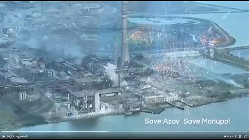 Foszforbombákkal szórhatták meg az Azovsztalt az oroszok - videó