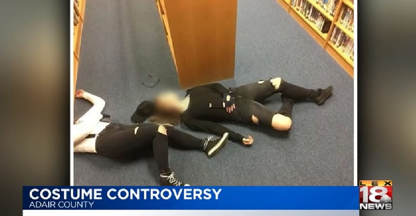 Iskolai lövöldözőnek öltöztek halloween alkalmából, felfüggesztették a két tinilányt