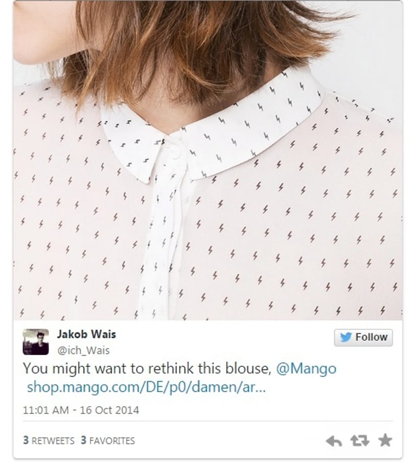 Fotó: SS-mintás inget árul a Mango