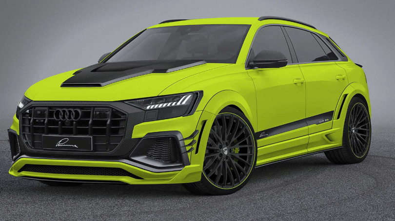 És akkor a visszapillantóban feltűnik ez a cseppet félelmetes Audi Q8-as 