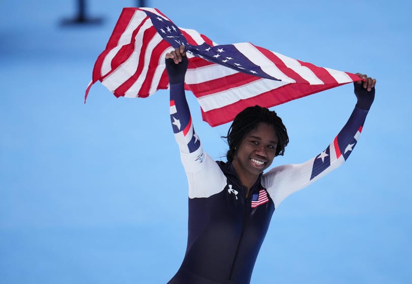 Erin Jackson az első fekete gyorskorcsolyázó nő, aki olimpiai aranyat szerzett