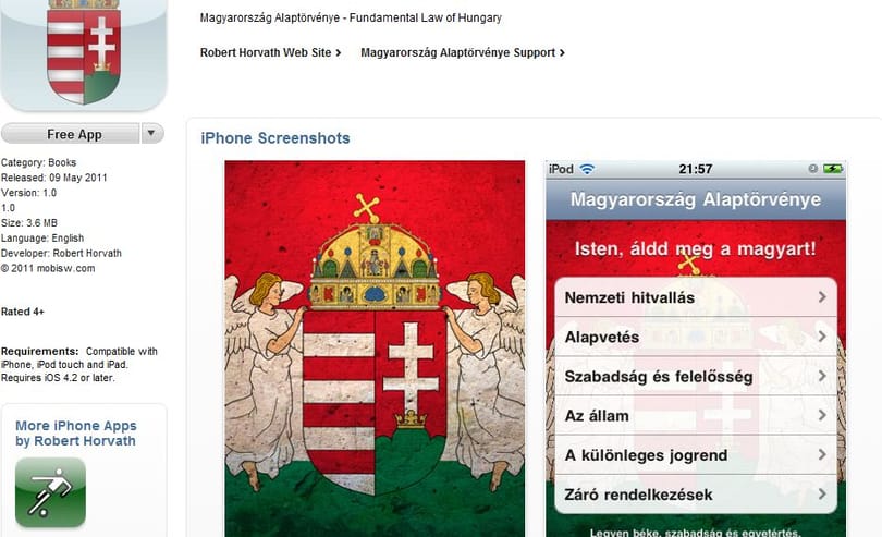 Elkészült a Magyarország Alaptörvénye alkalmazás