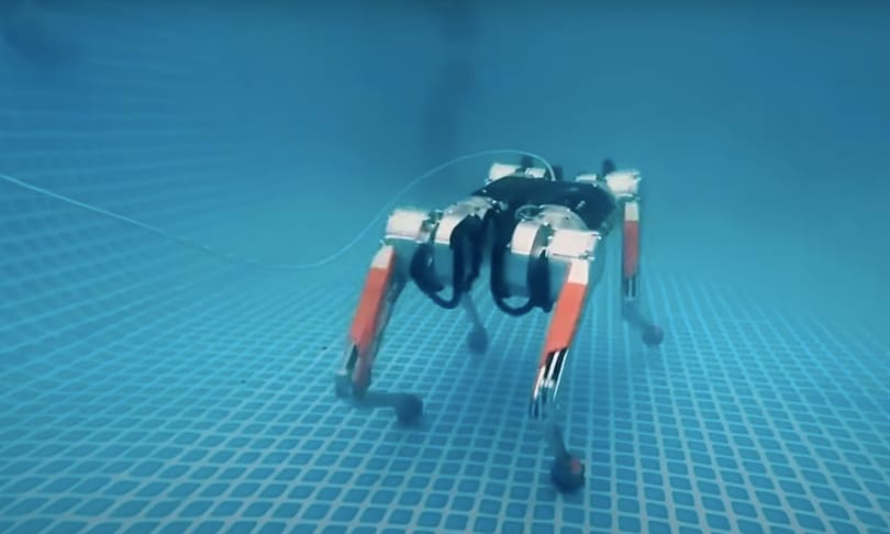 Víz alatt masírozik a lengyelek robotkutyája, és elég ijesztő hangja van – videó