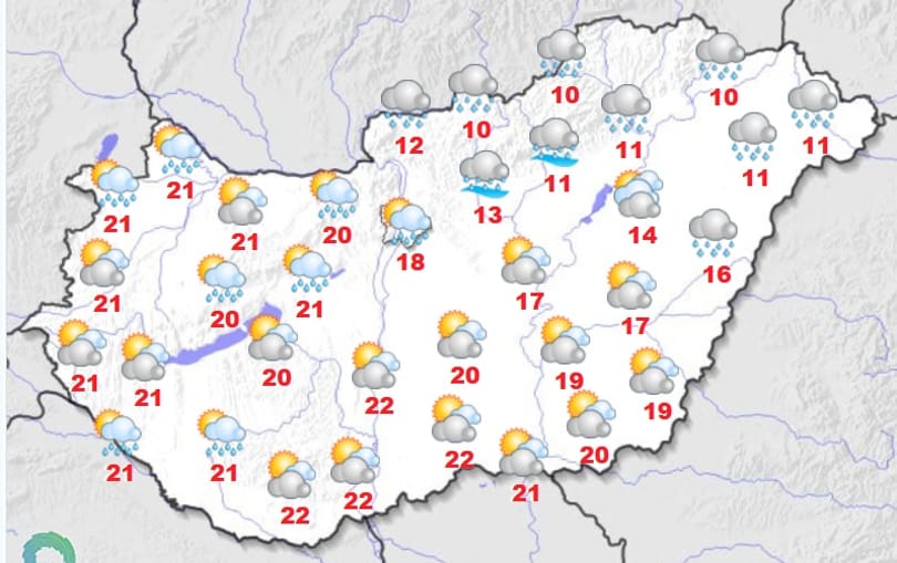 Felhős, néhol esős időre számíthatunk csütörtökön