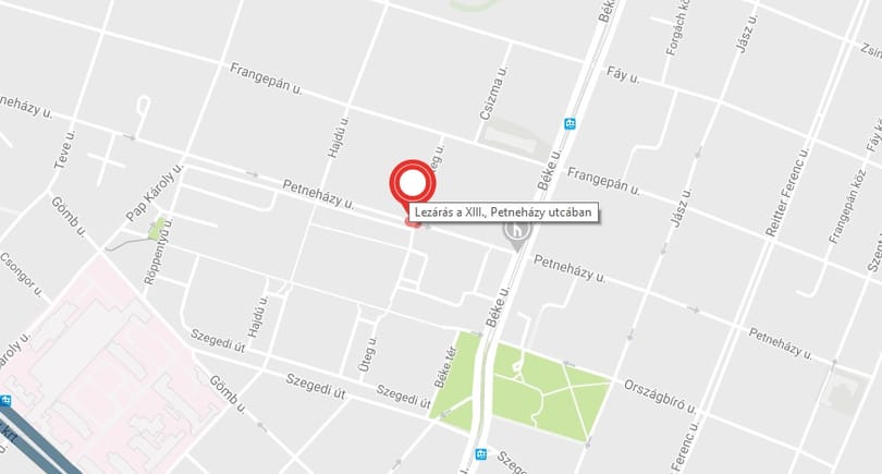 Beszakadt egy út Angyalföldön