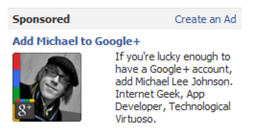 Facebook - Google+ viszály: a letiltott reklám
