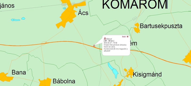 25-en megsérültek egy balesetben az M1-esen