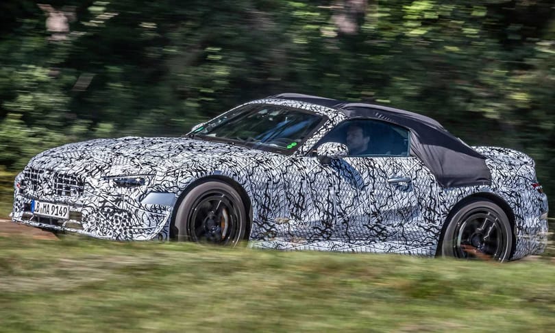 Kémfotókon az akár 800 lóerőre is képes új Mercedes SL