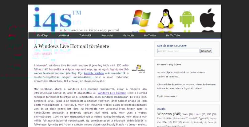 A Hotmail története