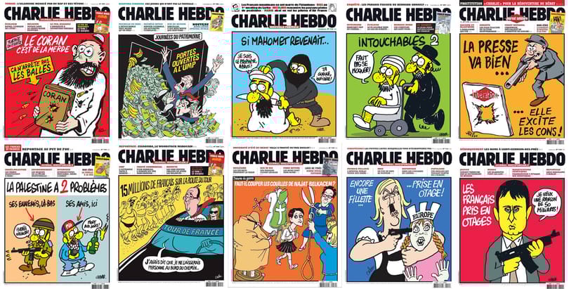 Mindenkiből viccet csináltak – válogatás a Charlie Hebdo címlapjaiból