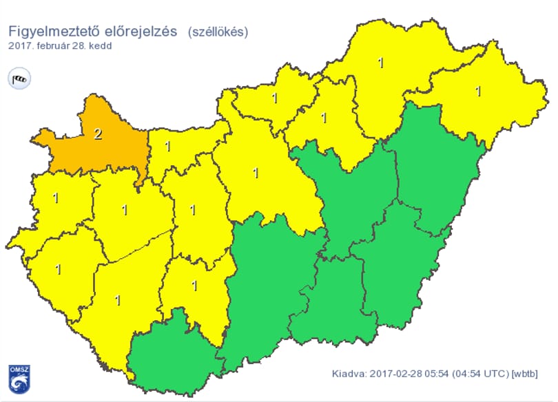 Azt hiszi, jó idő van? Akkor nézzen rá erre a térképre