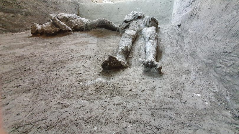 Lenyűgöző lelet került elő az apokaliptikus Pompejiből: úr és szolgája testét rekonstruálták
